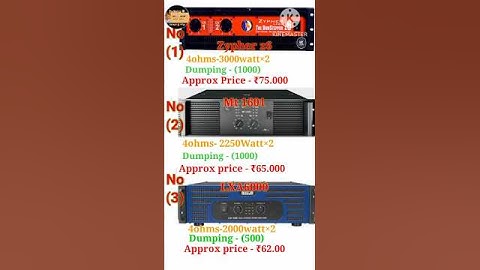 4000Watt Bass Bajane ke liye Amplifier/Zypher z6,Nx Audio MT1601, Ahuja LXA6000