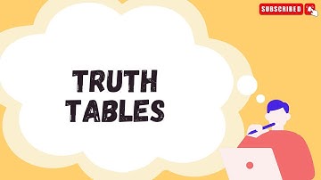 Truth Tables | Mathematical Logic Full Course | #mathtricks #mathematicallogic 