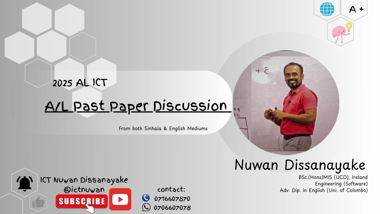 ICT Nuwan Dissanayake | 2025 | Past Paper Discussion | 2024 AL  Past Paper Structured Essay | Part 1