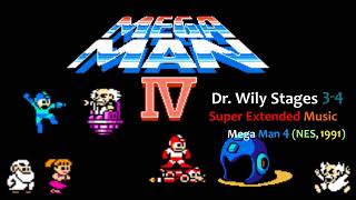 Mega Man 4 (NES) - Dr. Wily Stages 3-4 (Extended Music)