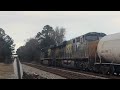 CSX M410 with long consist in Port Wentworth, GA 2/14/26