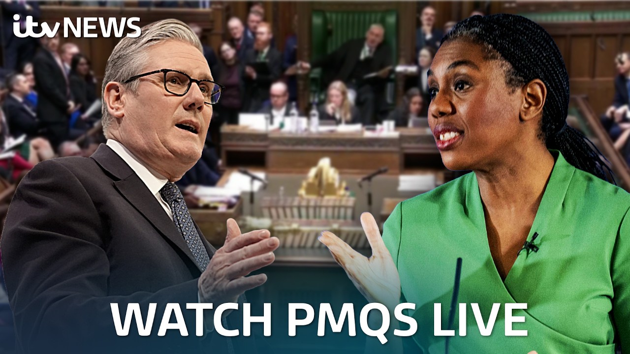 Watch live as Kemi Badenoch takes on Sir Keir Starmer at Prime Minister's Questions