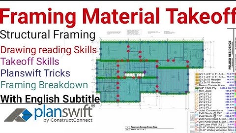 Lumber Framing Material Takeoff & Breakdown | PlanSwift Complete Tutorial | U.S. Estimation Training