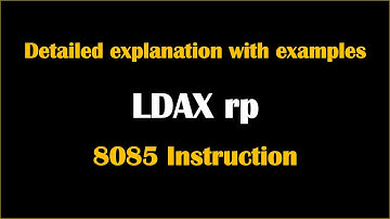 LDAX instruction of 8085