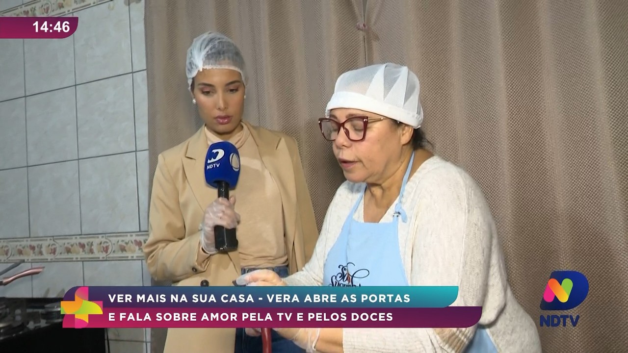 Vera abre a casa e revela paixão pela TV e pela produção de doces