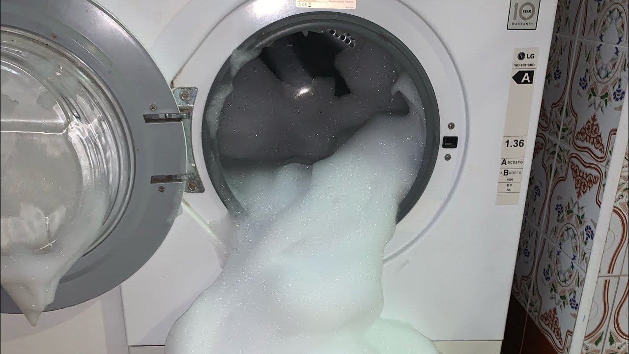 LG direct drive washing machine foam test YouTube