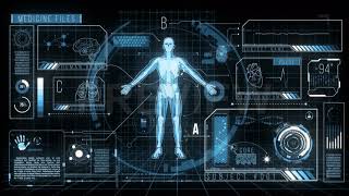 Futuristic HUD Medicine Screen Data | Stock Motion Graphics - Motion Array