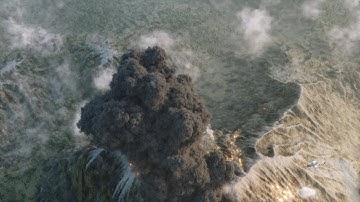 Volcano Shot VFX Houdini breakdown