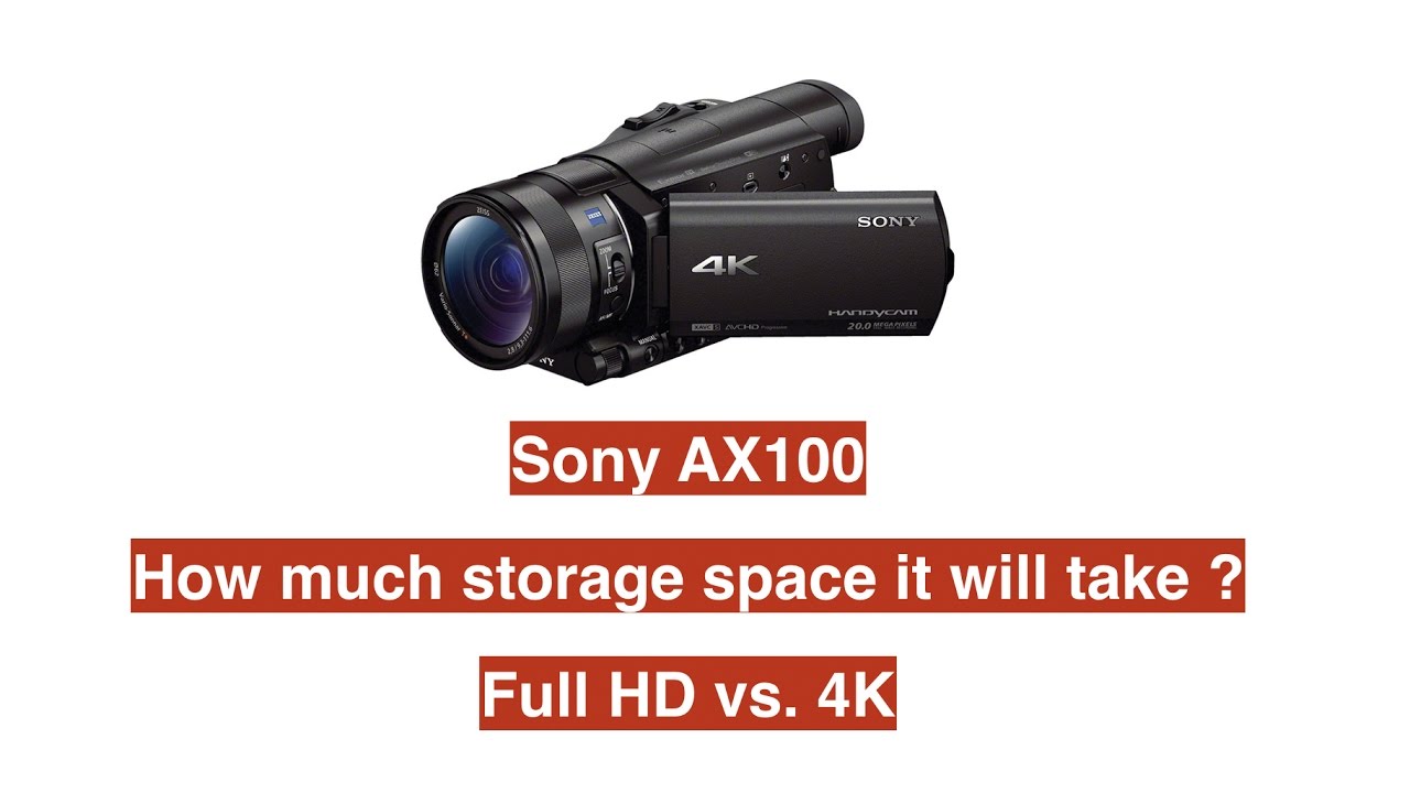 How Much Storage Space A 1 Hour Full Hd Video Will Take On The Sony Ax100 ?!!