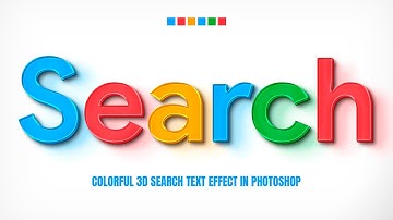Create Stunning Colorful 3D Text Effect in Photoshop Tutorial//Colorful 3D-style Search Text Effect