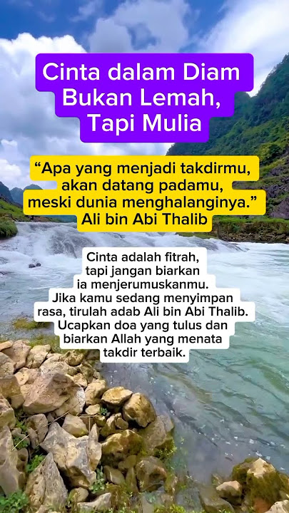 CINTA DALAM DIAM bukan lemah#doa#amalankebaikan#dzikir#motivation