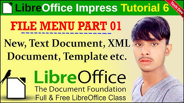 LibreOffice Impress Tutorial 6 | File menu part 1 | in hindi | by dev bind | th