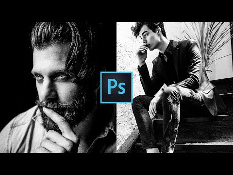 Dramatic Black and White Photo Effect - Photoshop Tutorial | Grainy Black and White Effect