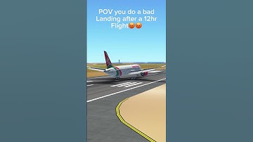 POV YOU DO A BAD LANDING AFTER A 12HR FLIGHT!!🤬🤬🤬 #shorts #infiniteflight