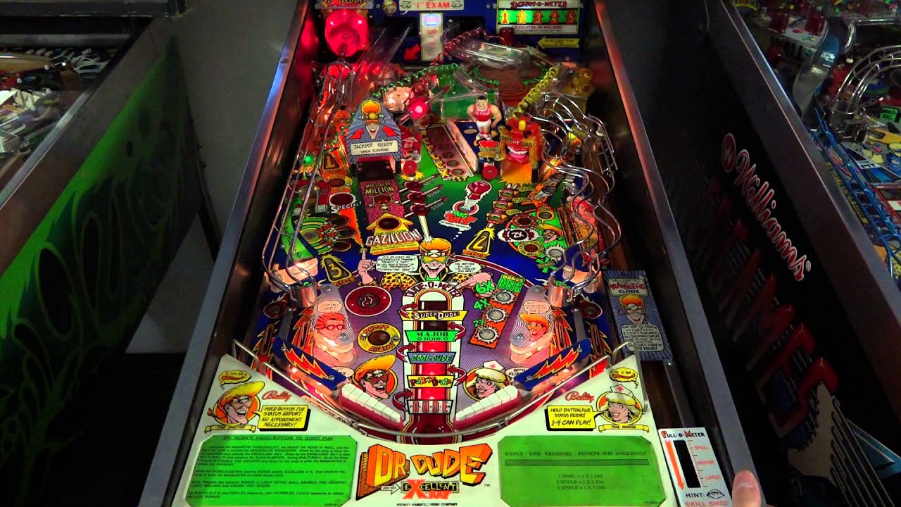 Dr. Dude (Bally, 1990) Flipper Pinball YouTube