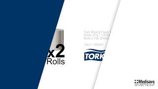 Tork Wiping Paper Plus White 2Ply 130041 2 Rolls x 750 Sheets 130041