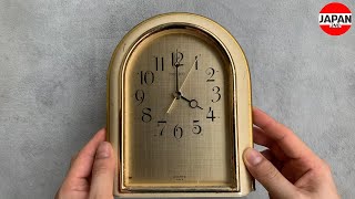 セイコーSEIKO QZ357T 金メッキの卓上時計 Gold plated Table clock screenshot 3