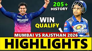 Rajasthan Royals vs Mumbai Indians IPL Match 69 Highlights 2026 | RR VS MI