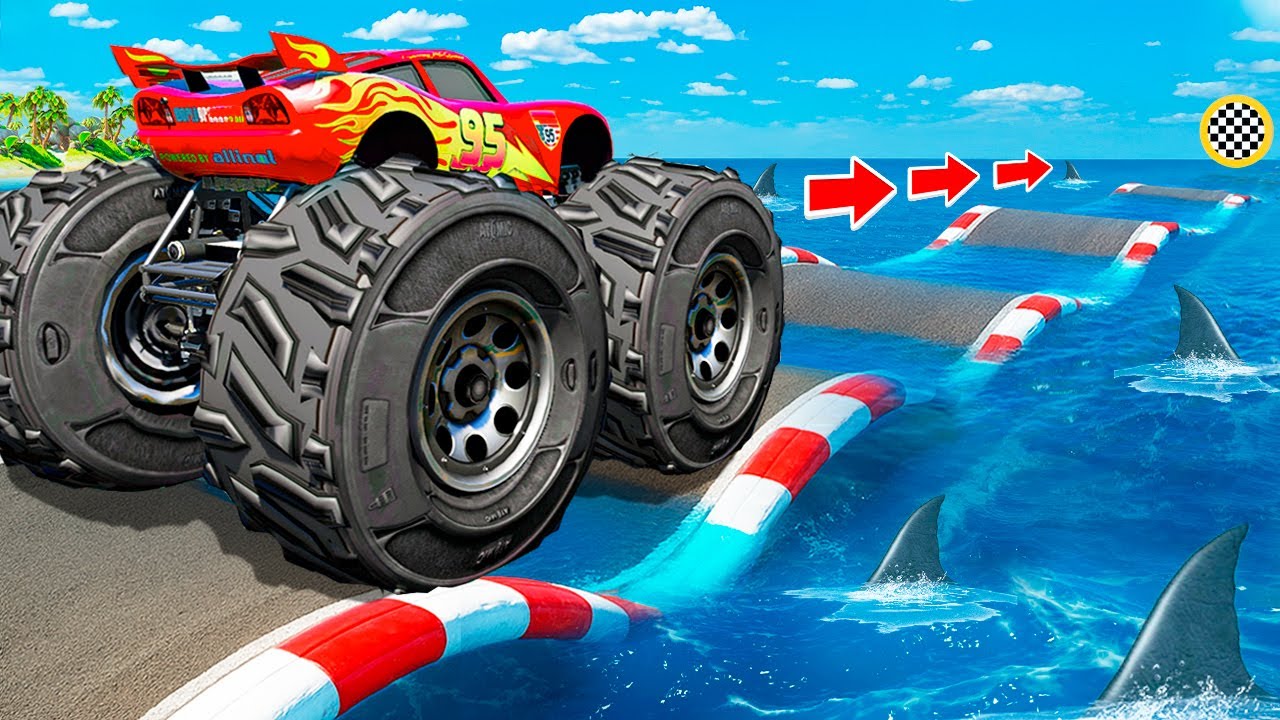 ПРОЕХАЛ ВОДНЫЕ КОЧКИ НА ОГРОМНОМ СУПЕРКАРЕ В ГТА 5! ЭКСПЕРИМЕНТ GTA 5 ОНЛАЙН