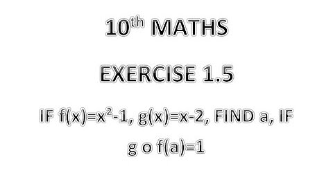 IF f(x)=  x²-1, g(x)=x-2, FIND a IF g o f (a)=1.....#TAMIL