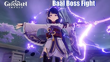 Genshin Impact - Raiden Shogun Boss Fight (Aether vs Ei First Fight)