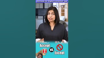 Accept vs Except English spoken English practice