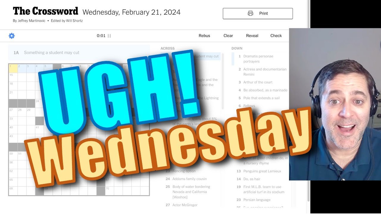 Wednesday Mixups galore! 21 February 2024 New York Times Crossword