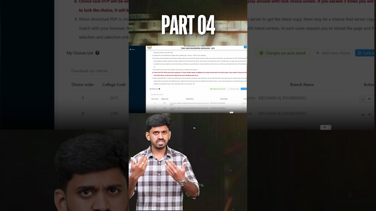 🚨 TNEA 2025 Choice Filling Guide 📋 | How to Change Choice Order Explained! 🔄