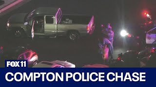 Alleged DUI driver leads car chase across Compton, Long Beach