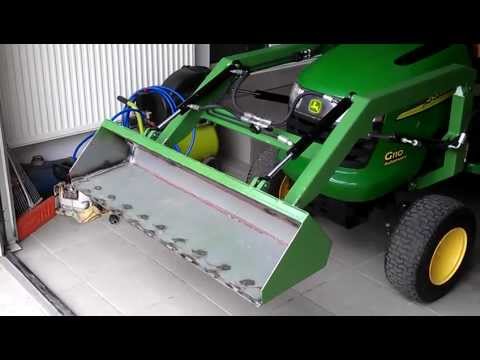 John Deere with front loader - YouTube