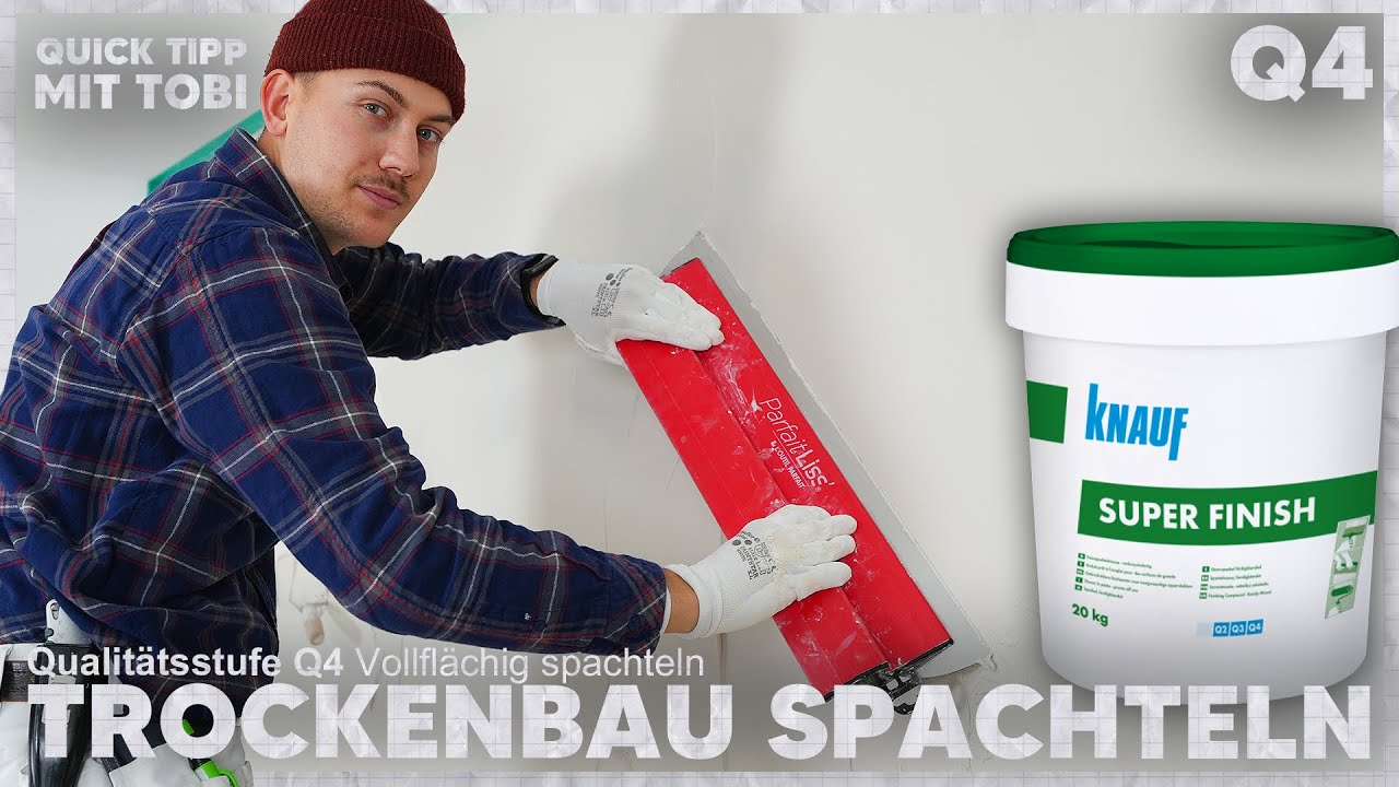 SPACHTELMASSE für TROCKENBAU Q1 \u0026 Q2 richtig anmischen (Knauf Uniflott) 👷🏼‍♂️ | Quick Tipp 05