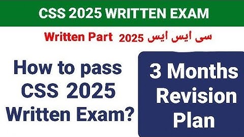 CSS 3 Month Revision Plan | CSS 2025 Study Plan | CSS Quick Preparation Strategy