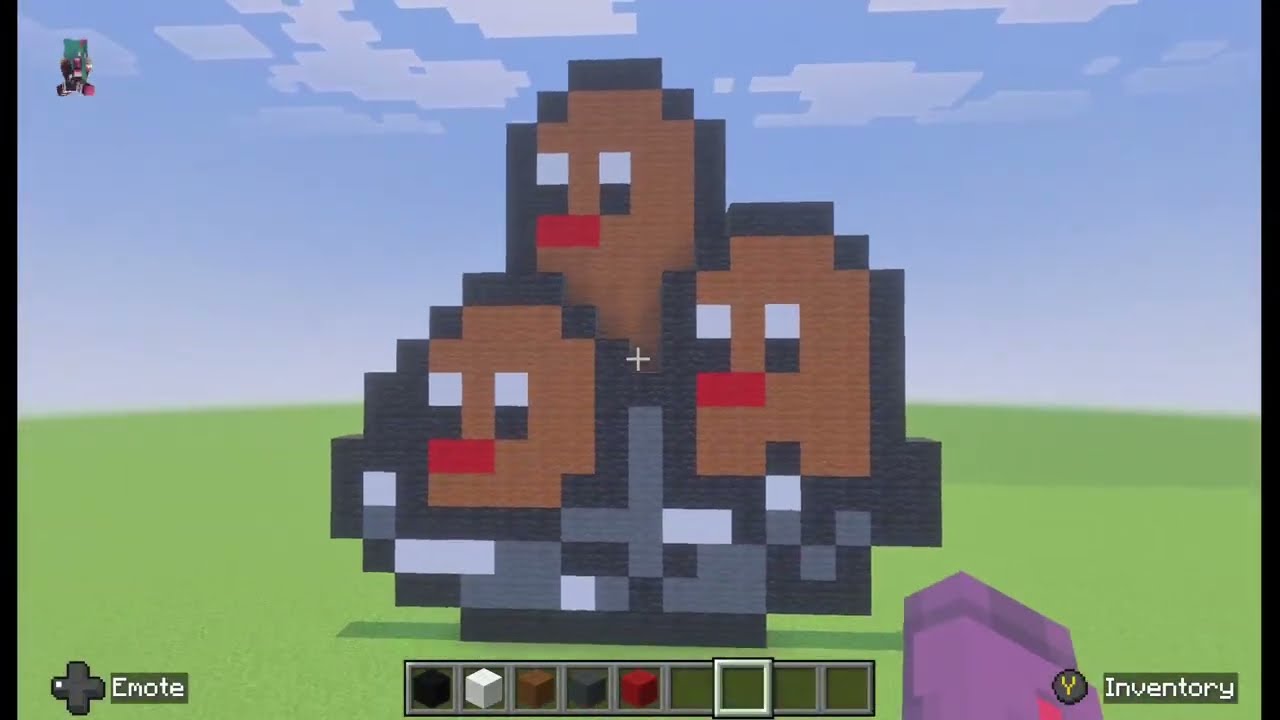 Minecraft Pixel Art Ep 51 - Dugtrio Pokemon Sprite! - YouTube