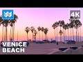 [4K] Sunset at Venice Beach, Los Angeles California - Virtual Walking Tour