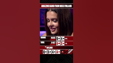 Miss Finland Plays AMAZING Poker Hand Against A PRO 😵‍💫 #SharkCage #Bluff