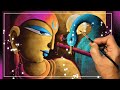 Krishna Modern art / How to make easy bleding useing acrylic on canvas / How to scumble and shading