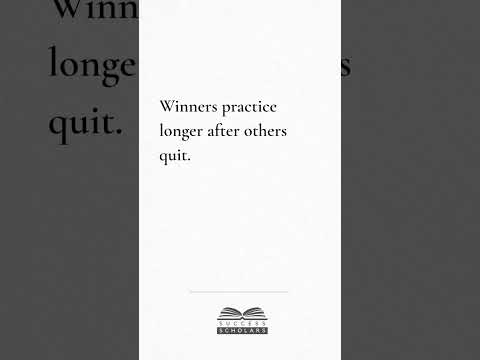 Winners Practice Longer: The Unfair Advantage