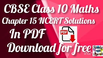 CBSE Class 10 Maths Chapter 15 Probability NCERT Solutions Download in PDF for free.