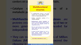 Multifunctional Enzymes csirnetlifescience neet medicalbiochemistry shorts enzyme