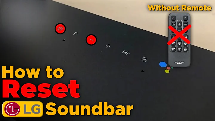 Reset LG Soundbar Without Remote Control in Minutes