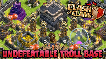 Clash of Clans - UNDEFEATABLE TOWN HALL 9 TROLL BASE!