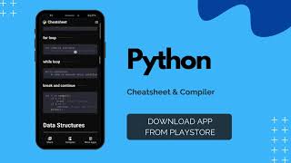 Python Cheatsheet & Compiler Android App on Playstore | Appsycle