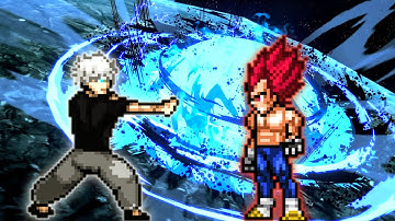 Manga Gojo JVL OP(New) VS Vegeta STG JUS in Jump Force Mugen