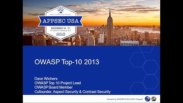 The 2013 OWASP Top 10 - Dave Wichers
