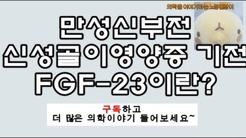 만성신부전증(chronic kidney disease) 신성골이영양증 기전(mechanism): FGF-23