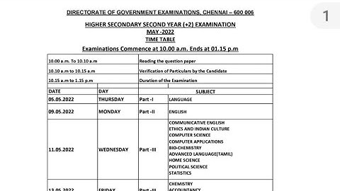 12,11,10th Public Exam Timetable pdf @Buvis-Tutorials_100. | in description
