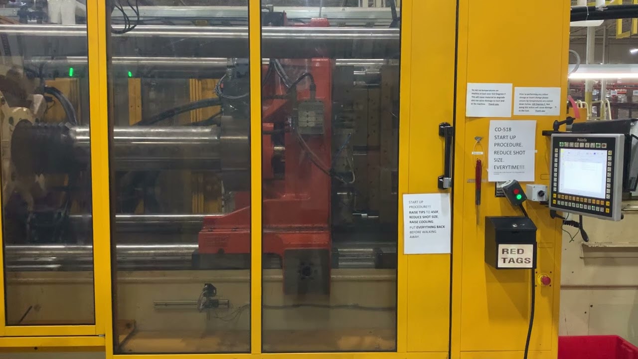 550 TON 39.3 OZ HUSKY MODEL H500RS80/65 PLASTIC INJECTION MOLDING MACHINE MFG 2011