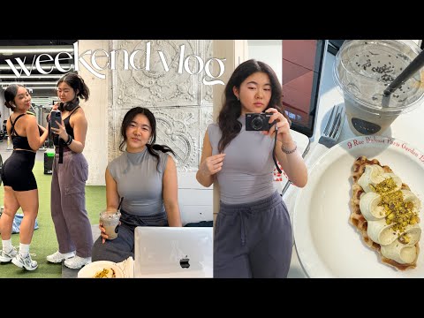 realistic college weekend in my life ☕️: studying, meal prep, cleaning my apartment, + more