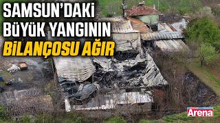 Samsun'daki feci yangının hasarı sabah ortaya çıktı