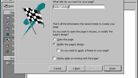 Create a data access page in Access